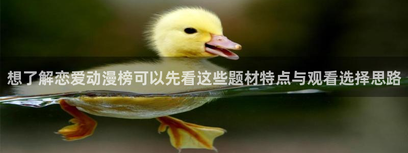 韩漫完结推荐:想了解恋爱动漫榜可以先看这些题材特点与观看选择思路配图